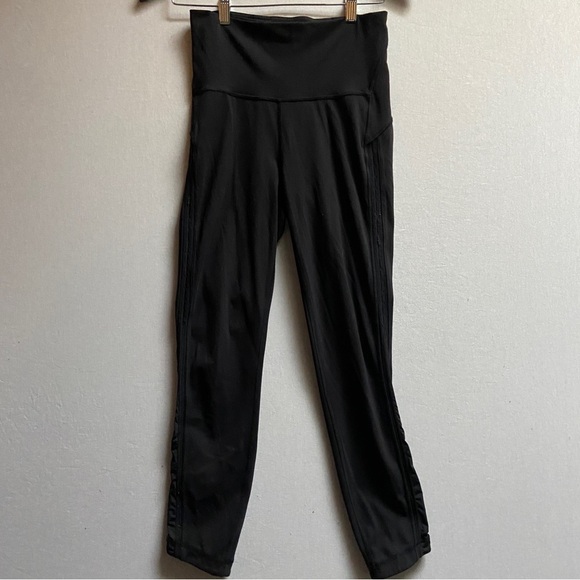Lululemon Athletica Wunder Under Hi-Rise Legging mesh ruche sides Sz 6 - Picture 2 of 12